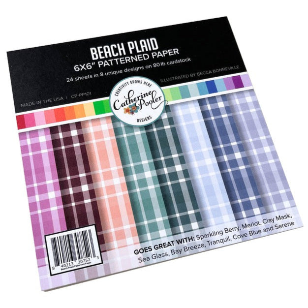 Beach Plaid Patterned Paper 