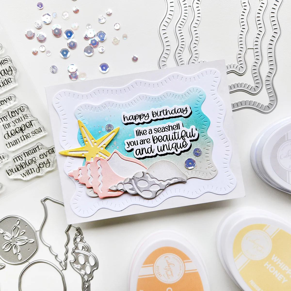 Beautiful Seas Sentiments Stamp Set 
