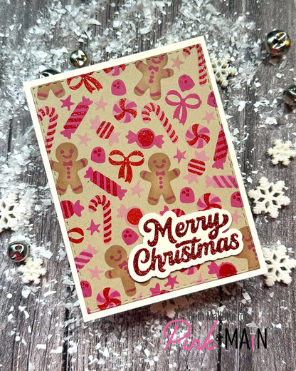 Merry Sentiments Word Dies