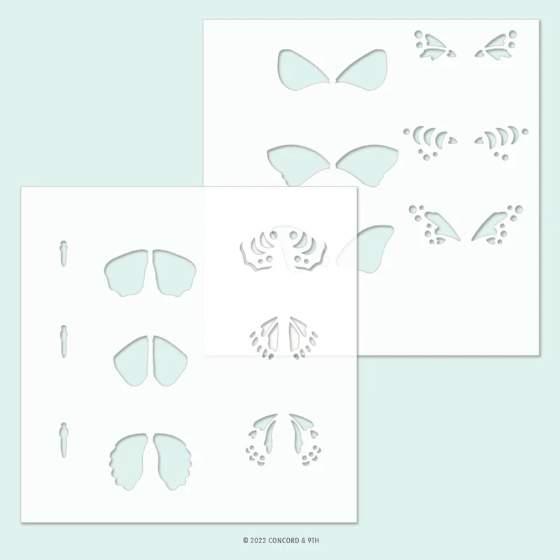 Boho Butterfly Stencil Pack