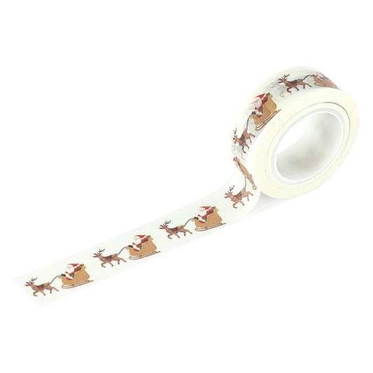Christmas Village: Santa's Sleigh And Reindeer Washi Tape