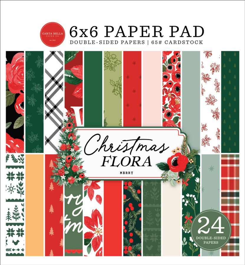 Merry Christmas Flora 6x6 Paper Pad