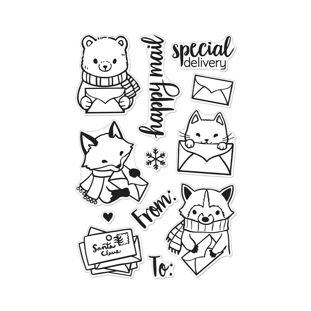 Winter Mail Critters Stamp Set