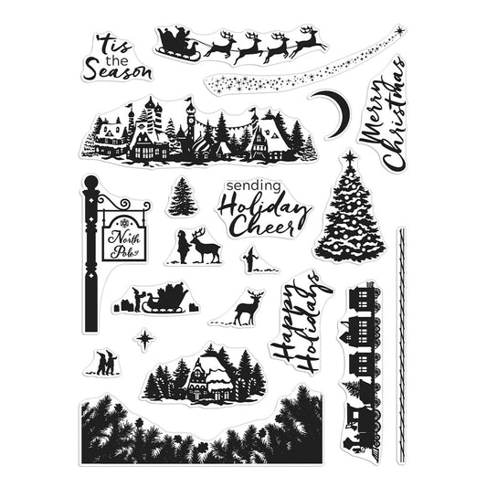 North Pole Scenics Stamp Set