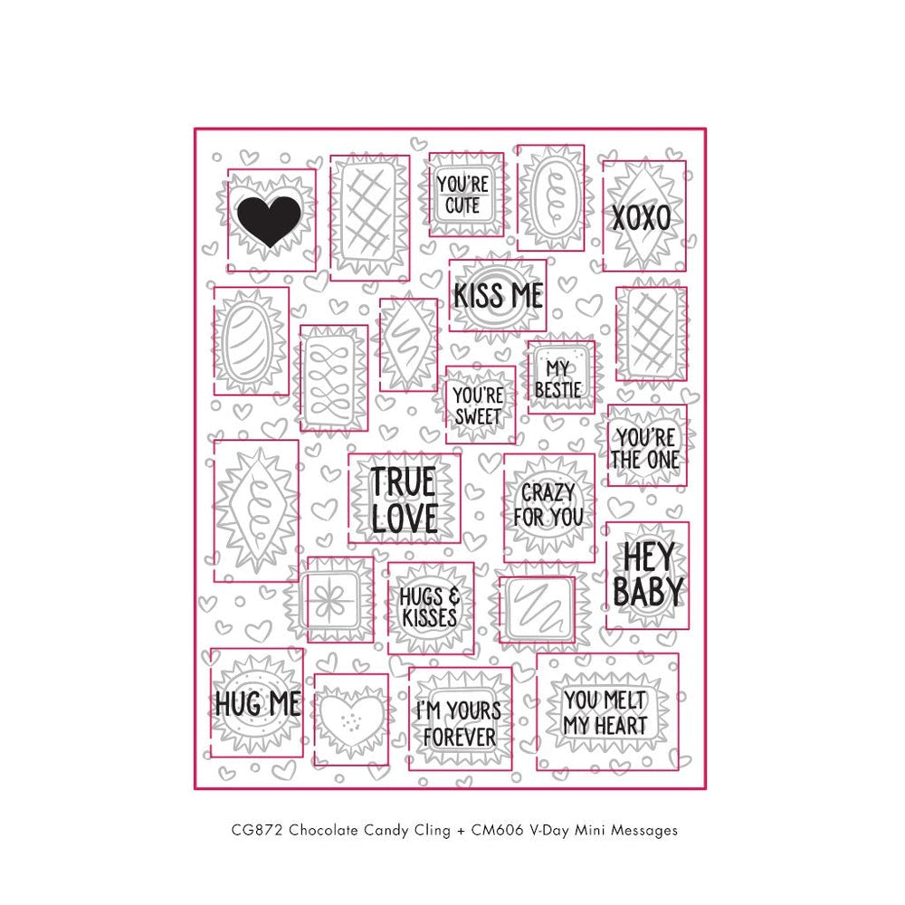 Chocolate Candy Bold Prints Stamp