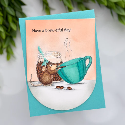 House Mouse Brew-tiful Day Rubber Stamp