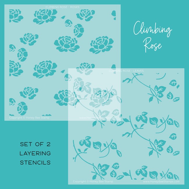 Climbing Rose Layering Background Stencils