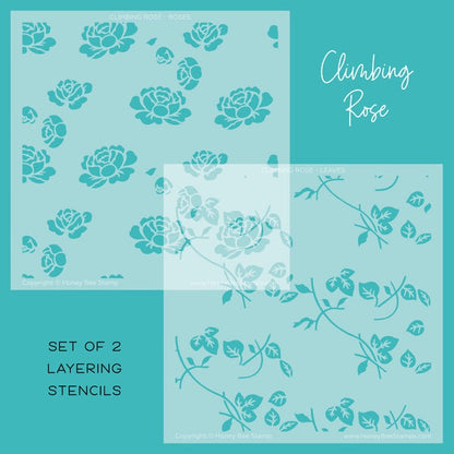 Climbing Rose Layering Background Stencils