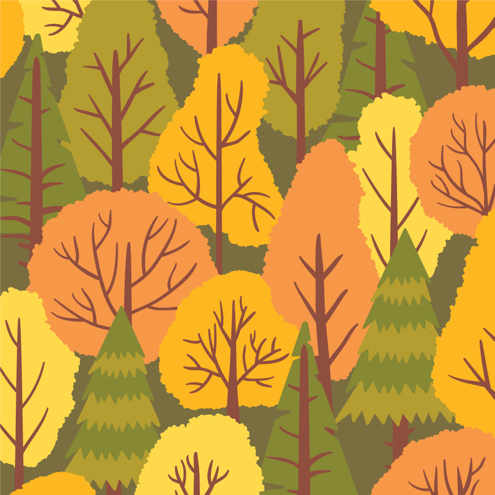 Colors Of Autumn Background Stencil Set