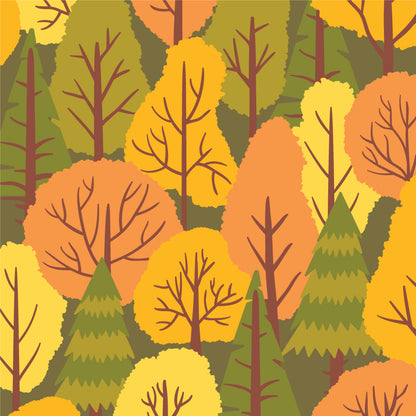 Colors Of Autumn Background Stencil Set