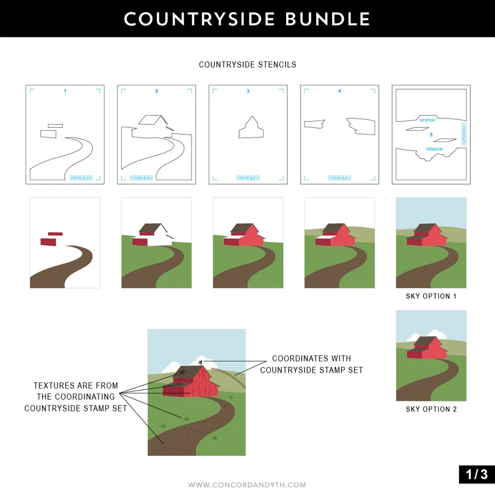 Countryside Stencil Pack