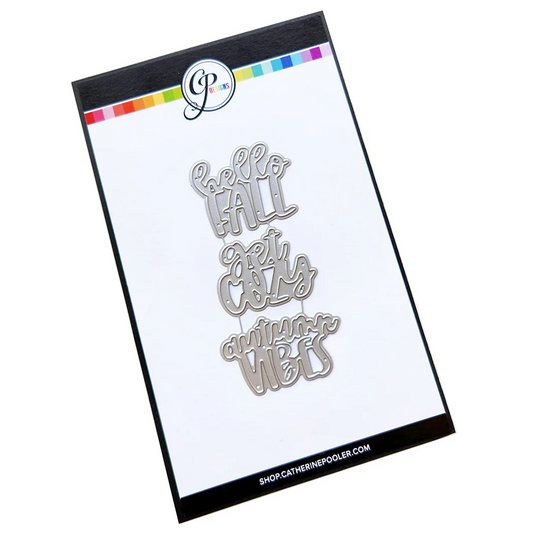 Cozy Fall Trio Word Dies