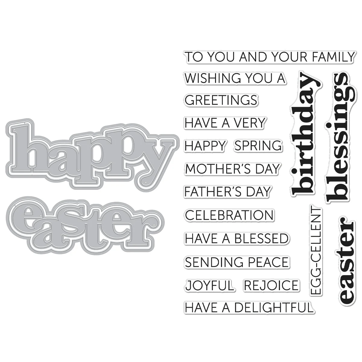 Happy Easter Stamp & Cut XL 