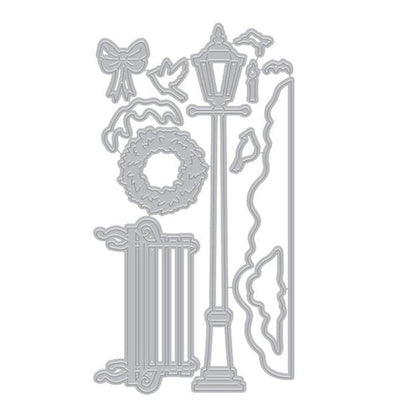 Snowy Street Lamp Fancy Dies