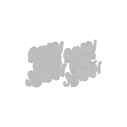 Candy Cane Season Etched Dies