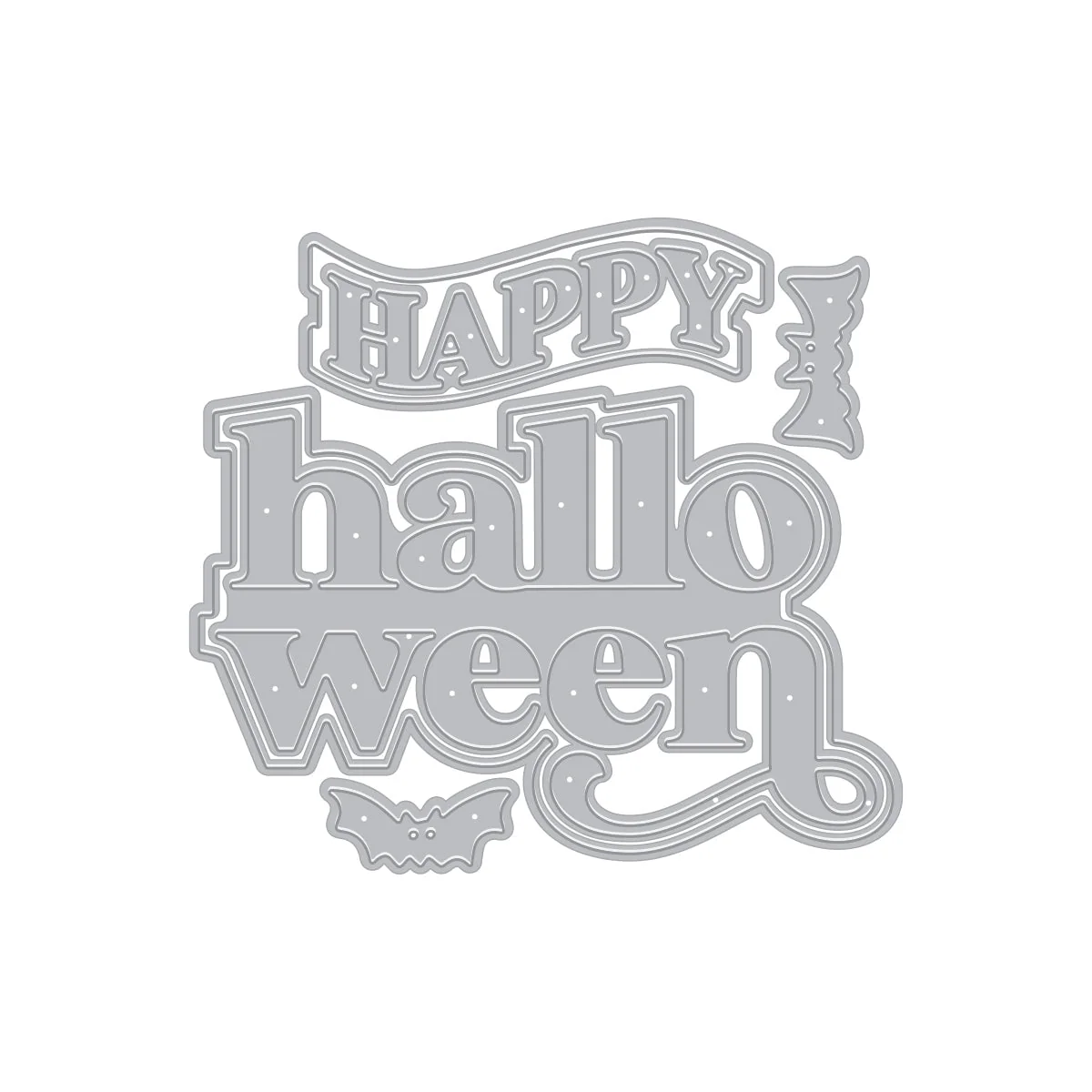 Happy Halloween Etched Dies 