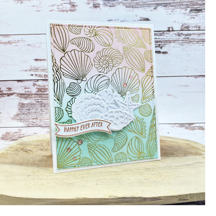 Scattered Shells Press + Foil Plate & Die Set 