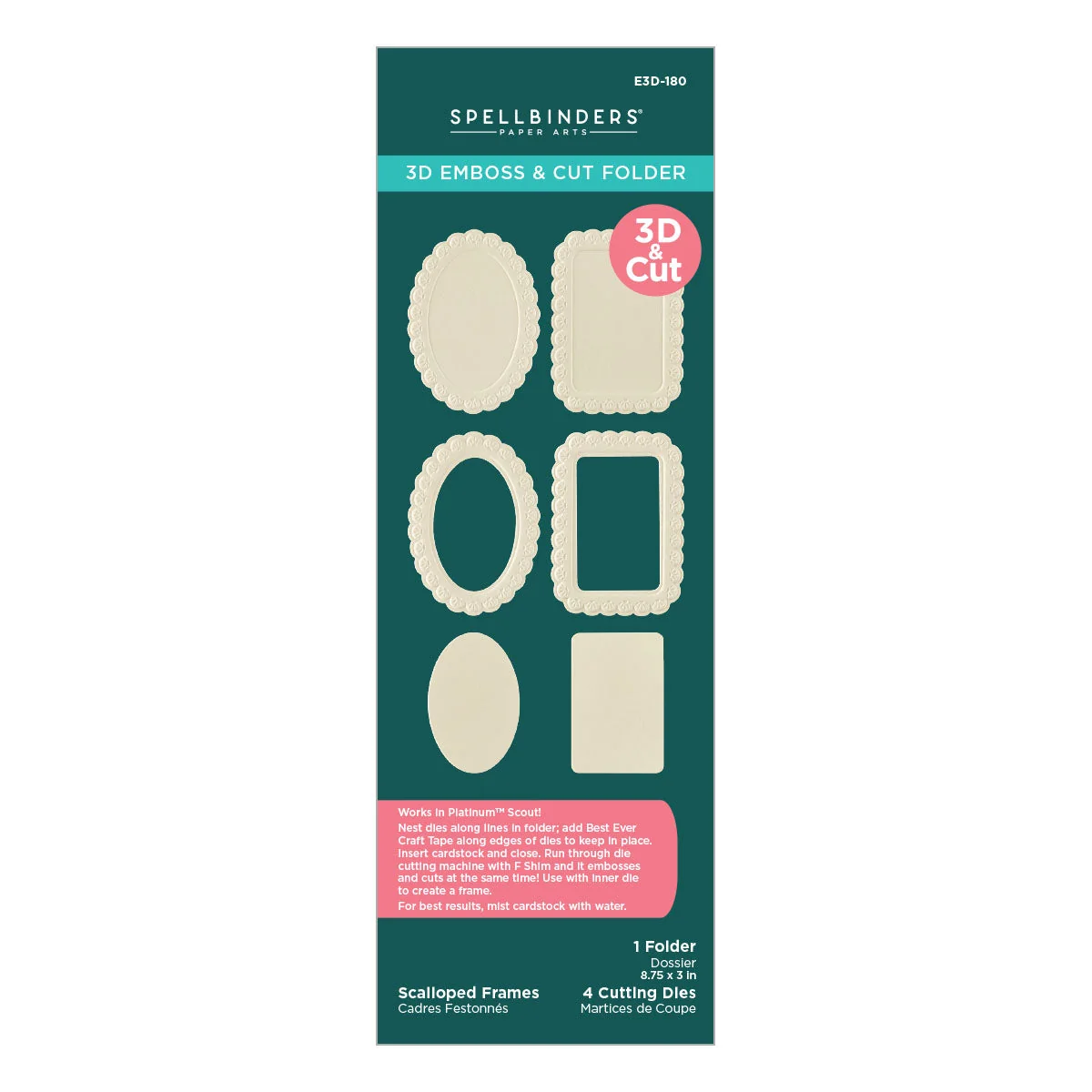 Scalloped Frames 3D Emboss & Cut Folder 