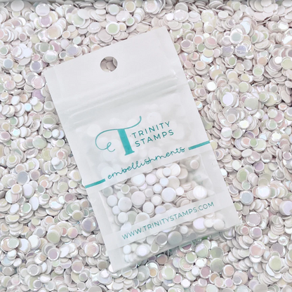 Snow White Iridescent Confetti Mix