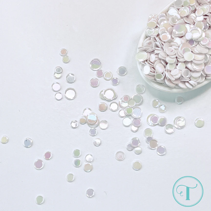 Snow White Iridescent Confetti Mix