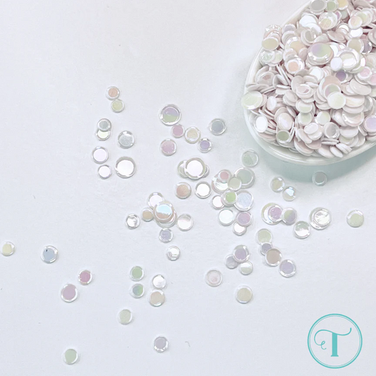 Snow White Iridescent Confetti Mix