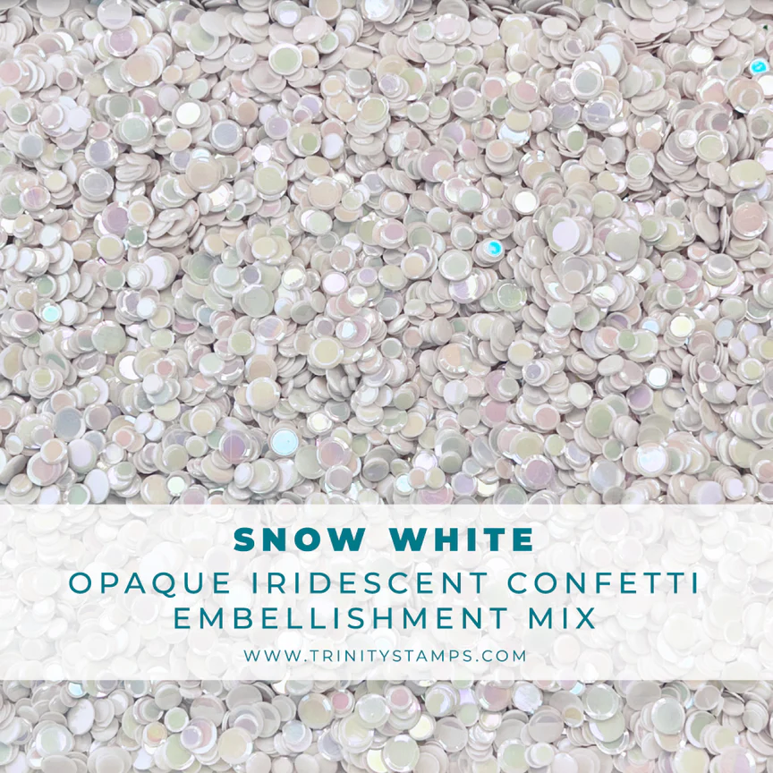 Snow White Iridescent Confetti Mix