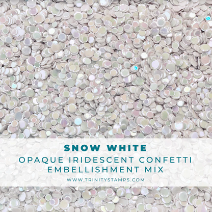 Snow White Iridescent Confetti Mix