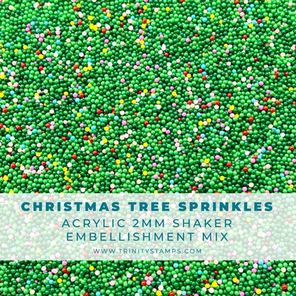 Christmas Tree Sprinkles Shaker Pop Embellishment Mix 