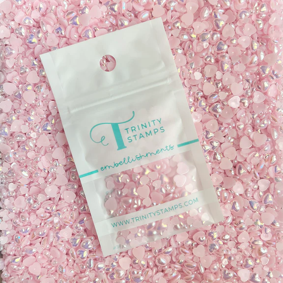 Blushing Bride Heart Baubles Embellishment Mix 