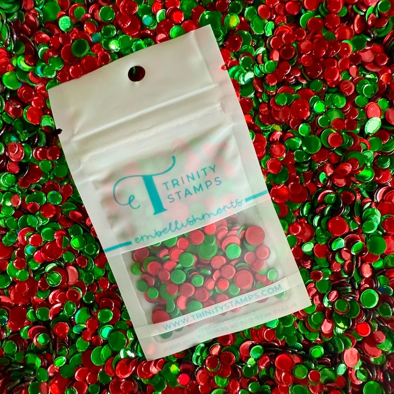 Holographic Holiday Confetti Embellishments 