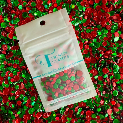 Holographic Holiday Confetti Embellishments 