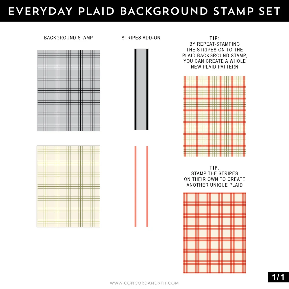 Everyday Plaid Background Stamp Set