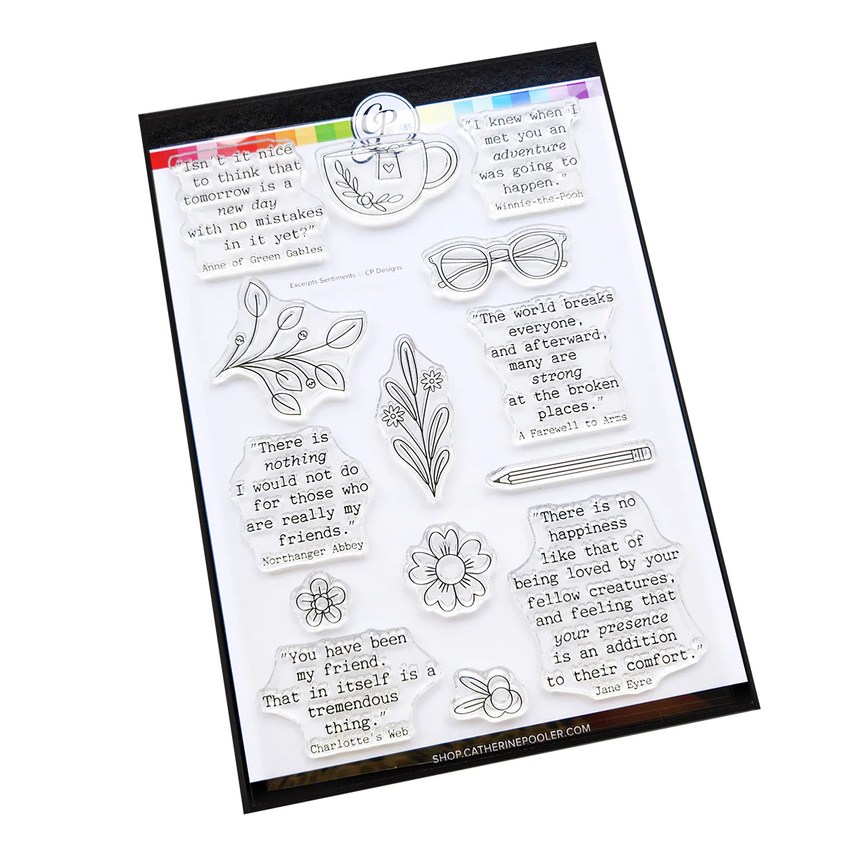 Excerpts Sentiments Stamp Set