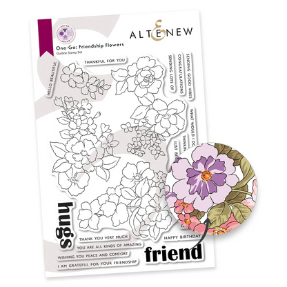 One-Go: Friendship Flowers Stamp Set