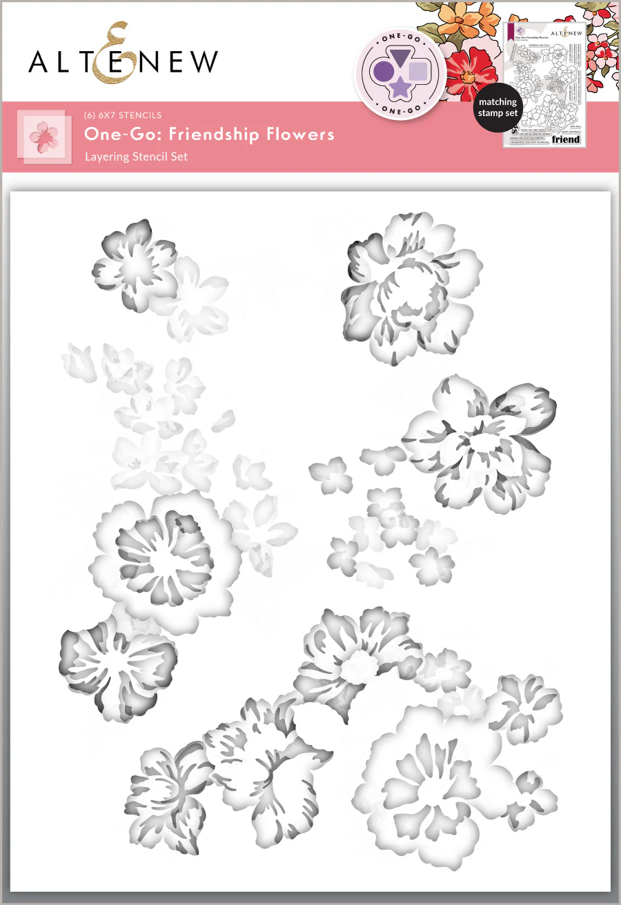 One-Go: Friendship Flowers Stencils 