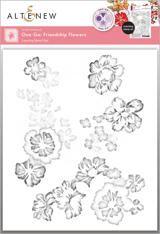 One-Go: Friendship Flowers Stencils 