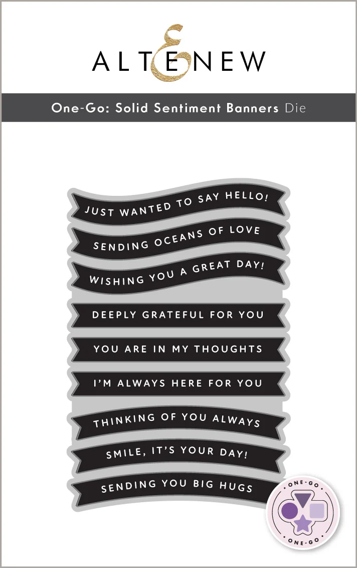 One-Go: Solid Sentiment Banners Die 