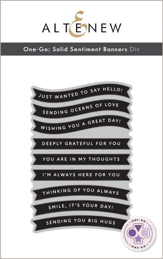 One-Go: Solid Sentiment Banners Die 