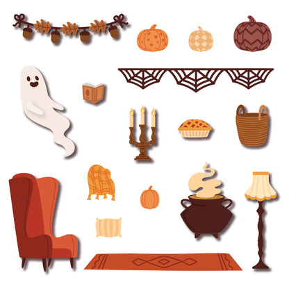 Lovely Layers: Fireplace Falloween Add-On Honey Cuts