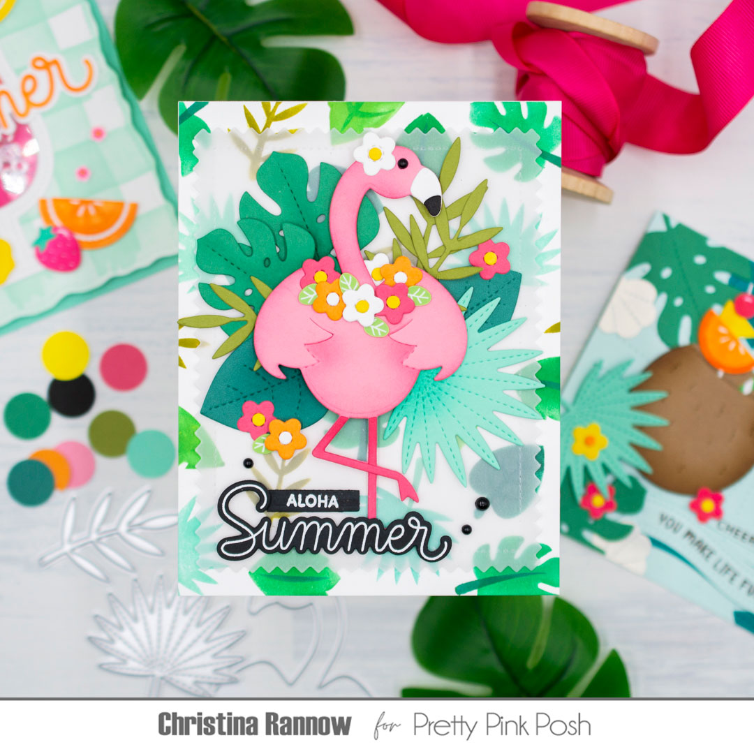 Layered Tropical Leaves Stencils