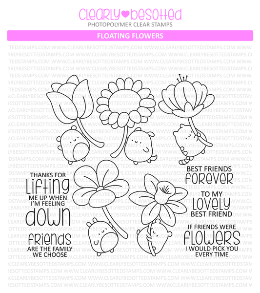 Floating Flowers Stamp Set