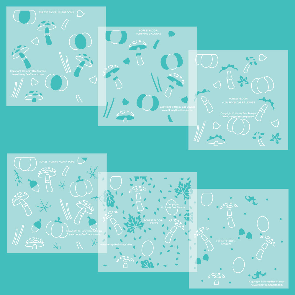 Forest Floor Background Stencil Set