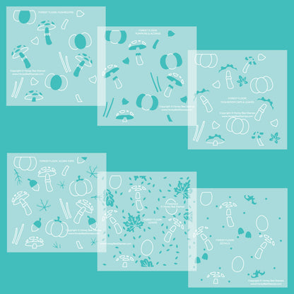 Forest Floor Background Stencil Set