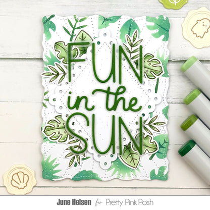 Layered Tropical Leaves Stencils