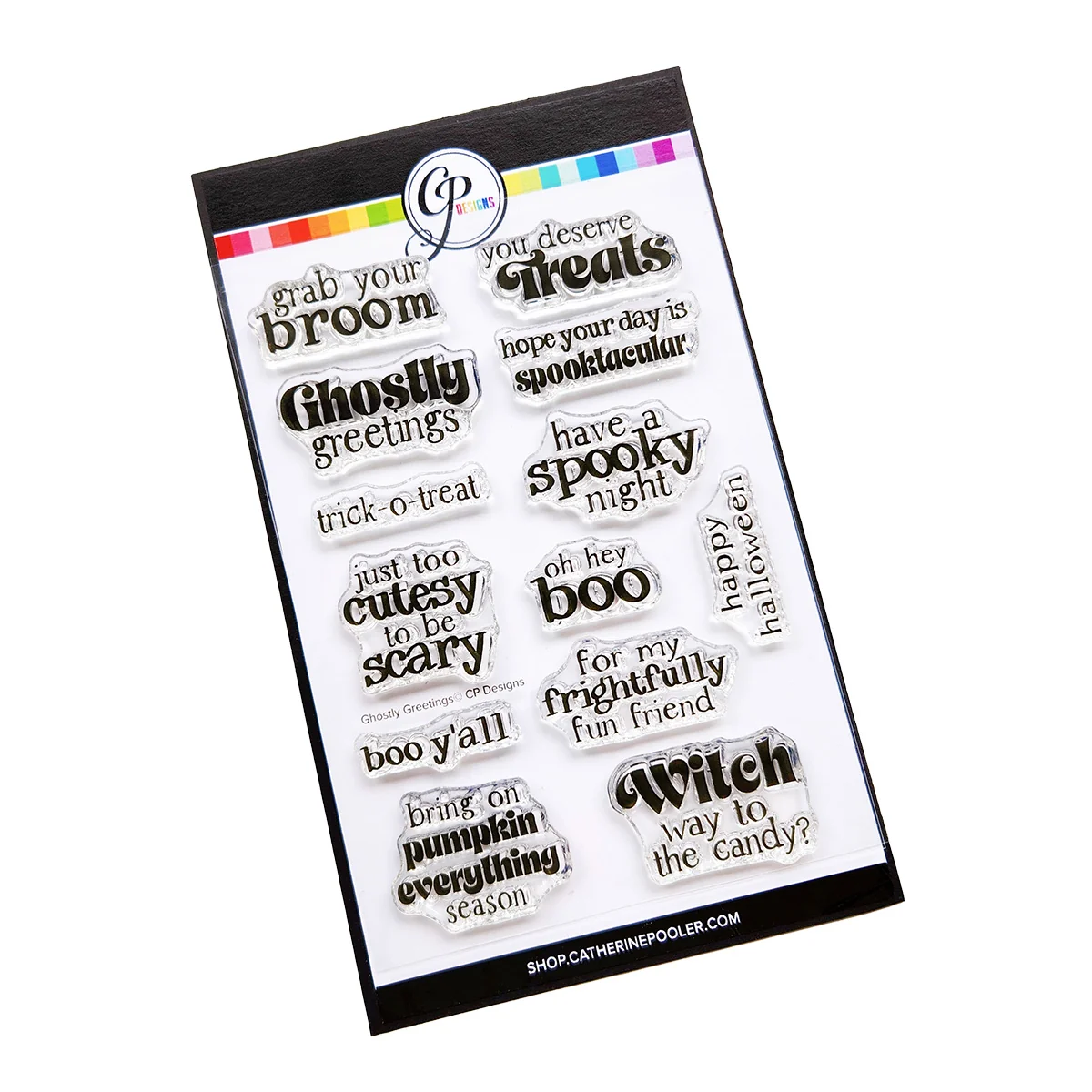 Ghostly Greetings Sentiments Stamp Set 