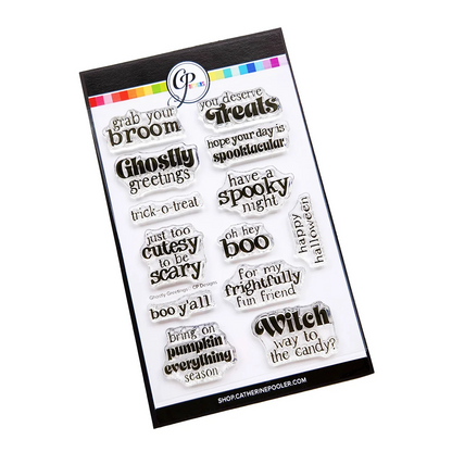 Ghostly Greetings Sentiments Stamp Set 