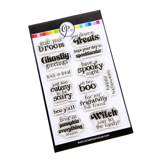 Ghostly Greetings Sentiments Stamp Set 