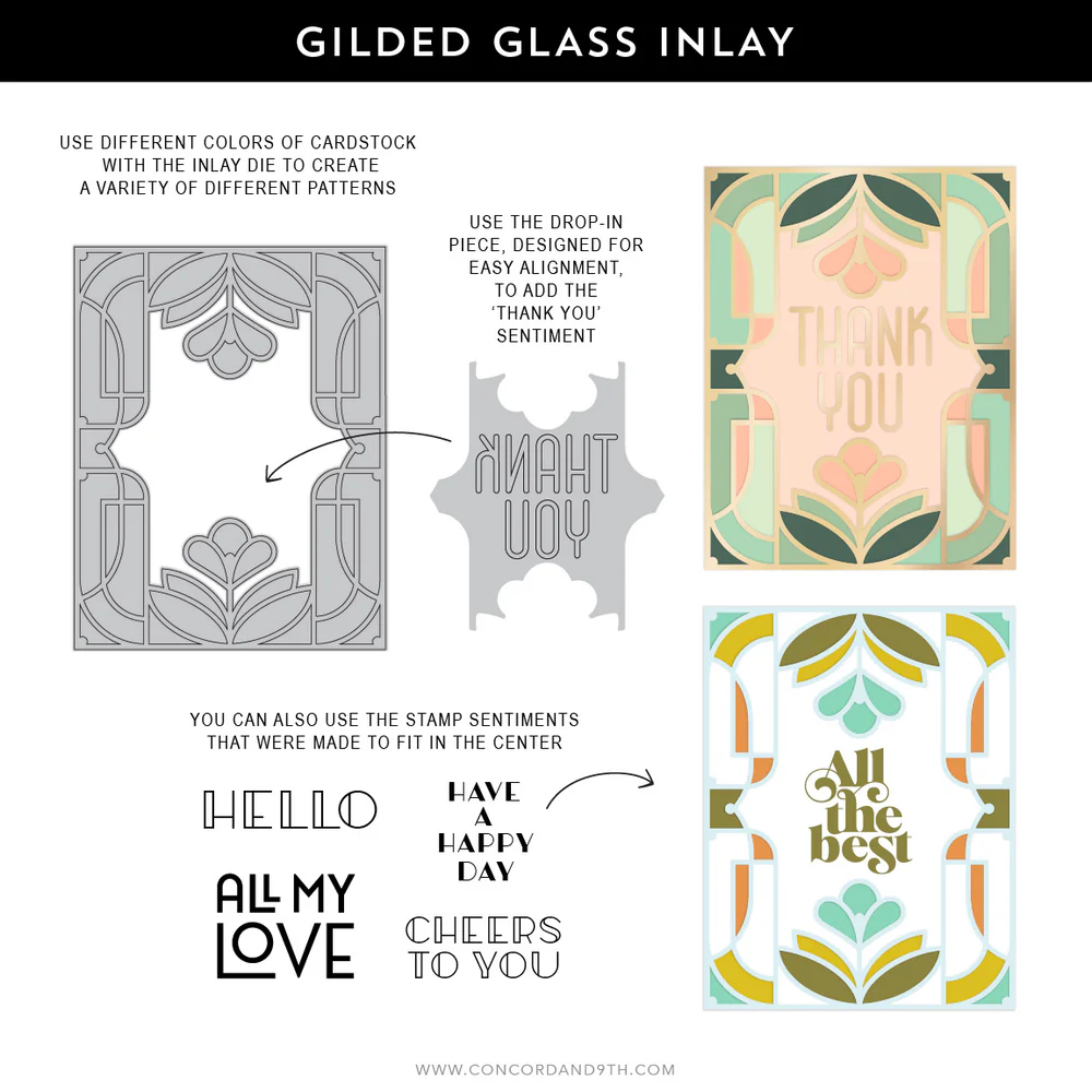 Gilded Glass Inlay Dies 