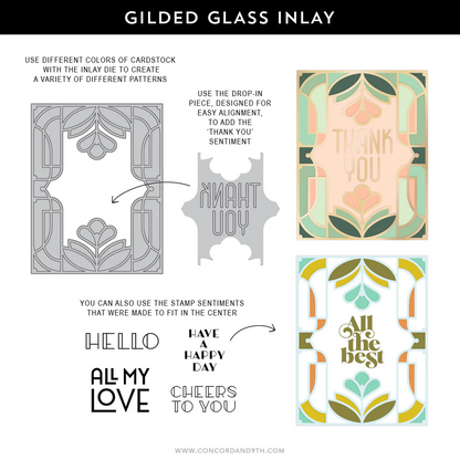 Gilded Glass Inlay Dies 