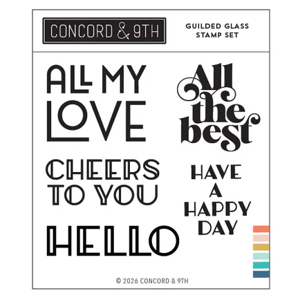 Gilded Glass Stamp Set 